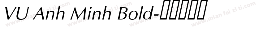 VU Anh Minh Bold字体转换